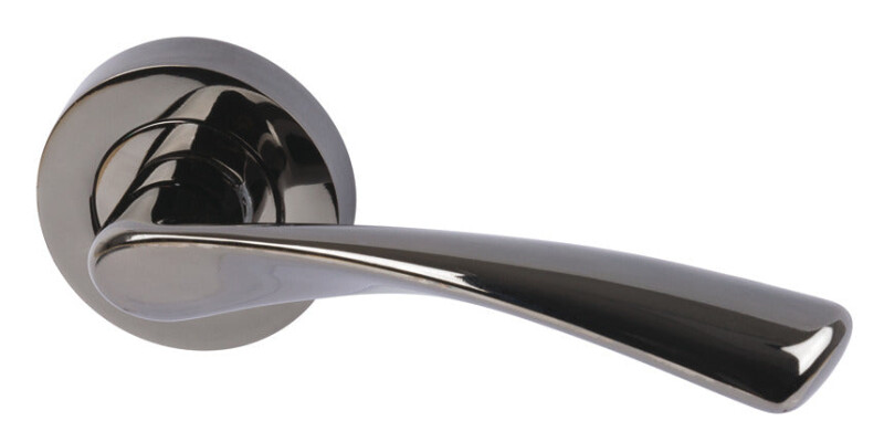 Olton Lever Hdls/Roses ZA Blk Nickel