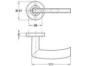 Almanzor Lever Hdls D52x111mm ZA PC