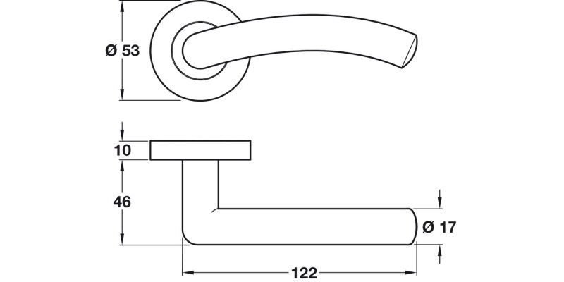 Pitsford Lever Hdls/Rose D53mm ZA SN