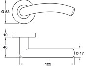 Pitsford Lever Hdls/Rose D53mm ZA SN