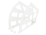 Shoe Rack for 3 Shelves Pl Wht 1Set=2pcs