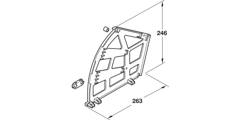 Shoe Rack for 3 Shelves Pl Wht 1Set=2pcs