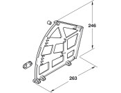 Shoe Rack for 3 Shelves Pl Wht 1Set=2pcs