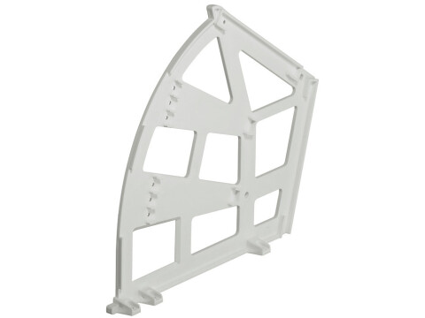 Shoe Rack for 3 Shelves Pl Wht 1Set=2pcs