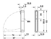 Folding Coat Hook 93x12.9mm ZA PC