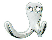 Coat Hook Double 48x60x34mm Alu Pol