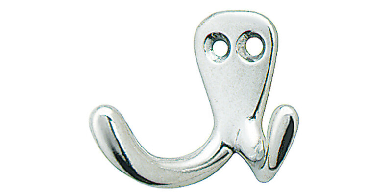Coat Hook, Aluminium, Double