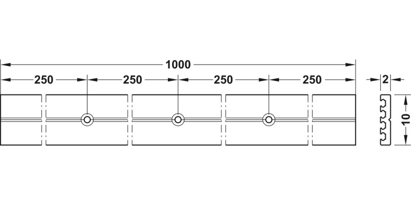 Loox LED Cool Bar Profile 12V/24V 1m Alu