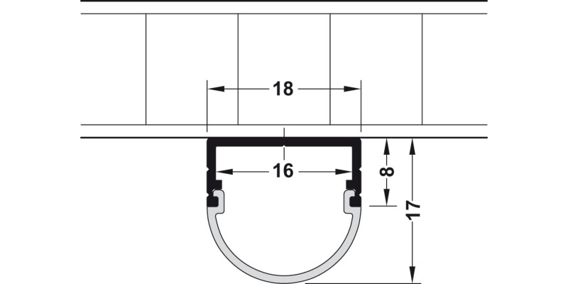 Loox LED Alu Pro Rnd 2.5m 17/18mm Milky