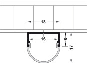 Loox LED Alu Pro Rnd 2.5m 17/18mm Milky