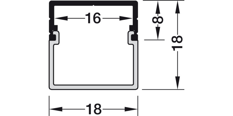 Loox LED Alu Pro Rec 2.5m 17/18mm Milky