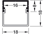 Loox LED Alu Pro Rec 2.5m 17/18mm Milky