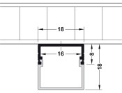 Loox LED Alu Pro Rec 2.5m 17/18mm Milky