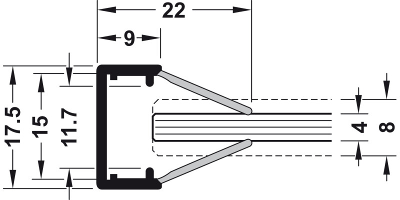 Loox LED Glass Edge Pro 2.0m Milky