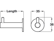 Coat Hook D35x62mm BSS
