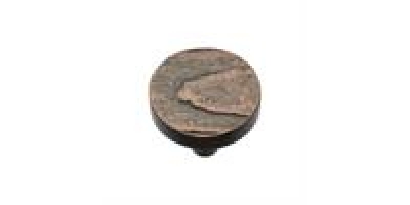 Heritage Brass Cabinet Knob Round Pine Design