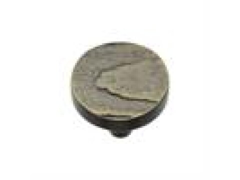 Heritage Brass Cabinet Knob Round Pine Design