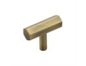 Heritage Brass Cabinet Knob Hexagon Bar Design 41mm Length