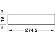 LooxC LED Smally+ Bezel Rnd  Pl Chr