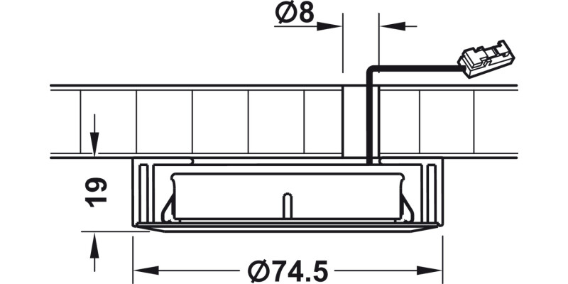 LooxC LED Smally+ Bezel Rnd  Pl Chr