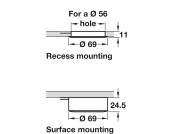 LooxC LED DL 12V/2.4W 3000K BN