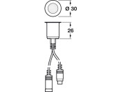 LED Plinth Light Set 30mmD 5x5W White