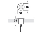 LED Set 4xD32mm 16V/4x0.24W 9000K Wht