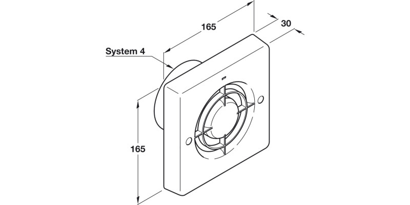 Extractor Fan Sys 4 ABS-Timer Pl Wht
