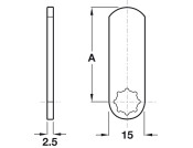 Straight Cam 40x15x2.5mm St Galv