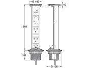 Powerdock Vert USB/Bluetooth Blk/Alu/Chr