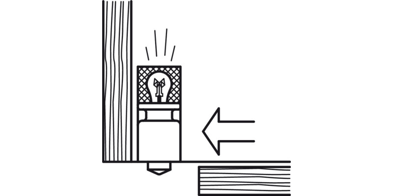 Built-In Switch Unit 2A/240V AC Blk Push