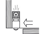 Built-In Switch Unit 2A/240V AC Blk Push