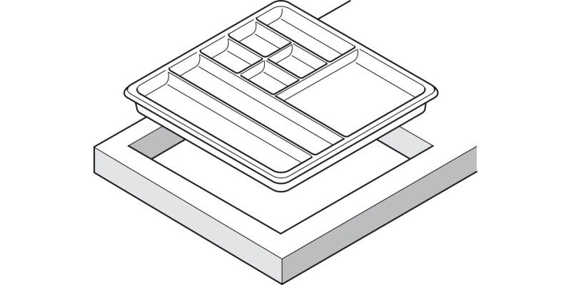 Pen Tray w 11 Comp 332x277x18.5mm Pl Ant