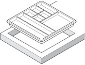 Pen Tray w 11 Comp 332x277x18.5mm Pl Ant