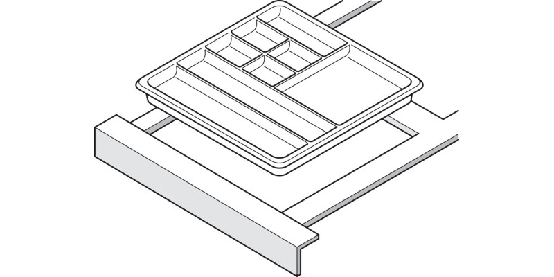 Pen Tray w 11 Comp 332x277x18.5mm Pl Ant