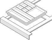 Pen Tray w 11 Comp 332x277x18.5mm Pl Ant