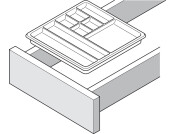 Pen Tray w 11 Comp 332x277x18.5mm Pl Ant