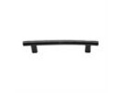 Matt Black Rustic Iron Cabinet Pull Round Bar Design