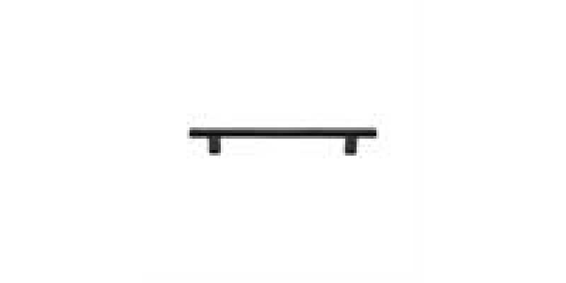 Matt Black Rustic Iron Cabinet Pull Round Bar Design