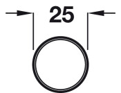 D25mm Rail Tube Straight 5.0m PSS