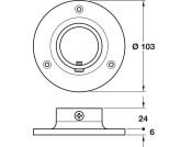 D51mm Wall Flange Socket D103mm PSS