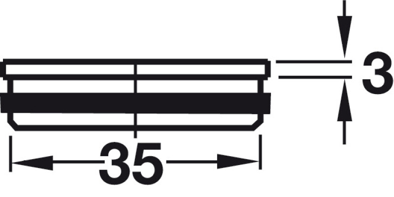 D38mm Flat End Cap Brs PC