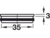 D38mm Flat End Cap Brs PC
