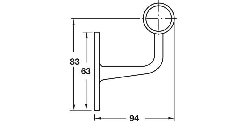 D38mm Streamline Barrier Bracket Brs PC