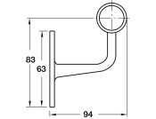 D38mm Streamline Barrier Bracket Brs PC