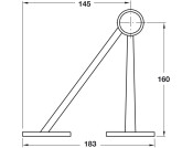 D38mm Rail Support Brkt Ang Stem PC