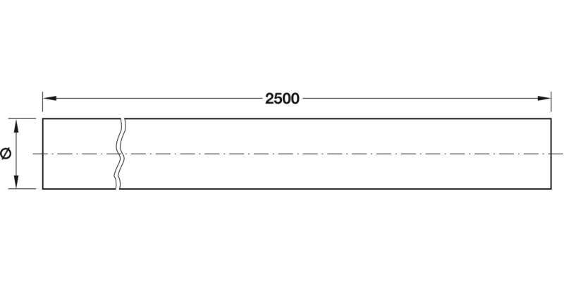 D38mm Rail Tube Straight 5.0m PSS
