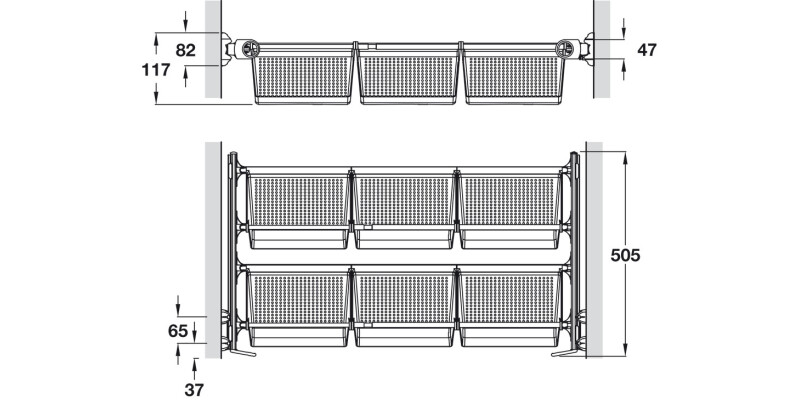 W/Robe Sys+ PO Shoe Tray 6kg Wht/B.Alu