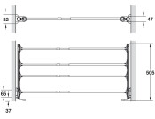 W/Robe Sys+ PO Adj Width 7kg Wht/Alu