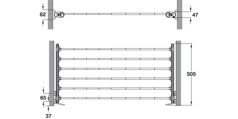 W/Robe Sys+ PO Trou Rack 8kg Wht/Alu